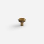 Lija - Knurled Brushed Brass Knob - Architectural Hardware - Knurled Brushed Brass Knob