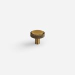 Lija - Knurled Brushed Brass Knob - Architectural Hardware - Knurled Brushed Brass Knob