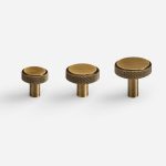 Lija - Knurled Brass Matte Black Knob - Architectural Hardware - Matte Black Brass