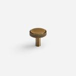 Lija - Knurled Brushed Brass Knob - Architectural Hardware - Knurled Brushed Brass Knob