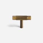 Lija - Knurled Brushed Brass Knob - Architectural Hardware - Knurled Brushed Brass Knob