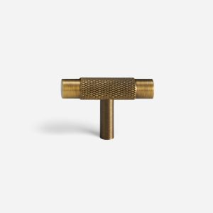 Lija - Knurled Brushed Brass Knob - Architectural Hardware - Knurled Brushed Brass Knob