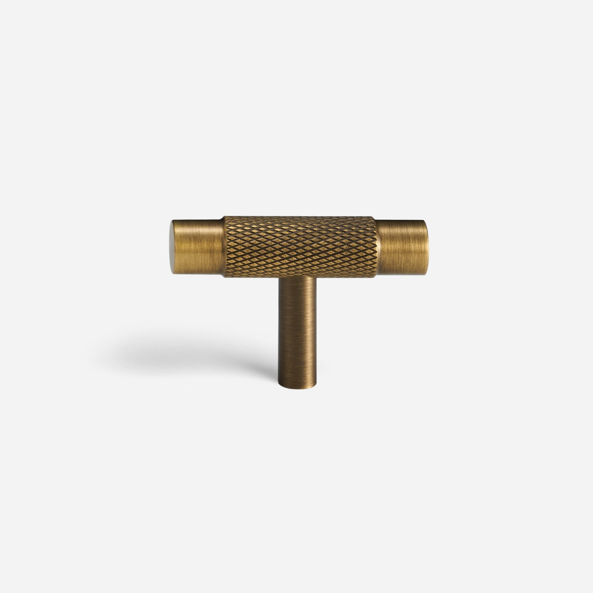 Lija-AB-4 Lija - Knurled Brushed Brass Knob - Architectural Hardware - Knurled Brushed Brass Knob