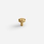 Lija - Knurled Brushed Brass Knob - Architectural Hardware - Knurled Brushed Brass Knob
