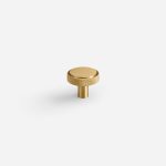 Lija - Knurled Brushed Brass Knob - Architectural Hardware - Knurled Brushed Brass Knob