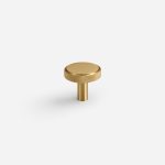 Lija - Knurled Brushed Brass Knob - Architectural Hardware - Knurled Brushed Brass Knob