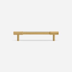 Lija - Knurled Brushed Brass Knob - Architectural Hardware - Knurled Brushed Brass Knob