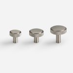 Lija - Knurled Brass Matte Black Knob - Architectural Hardware - Matte Black Brass