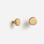 Lija - Knurled Brushed Brass Knob - Architectural Hardware - Knurled Brushed Brass Knob