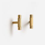 Lija - Knurled Brushed Brass Knob - Architectural Hardware - Knurled Brushed Brass Knob