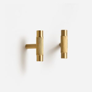 Lija - Knurled Brushed Brass Knob - Architectural Hardware - Knurled Brushed Brass Knob