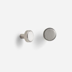 Lija - Knurled Brushed Brass Knob - Architectural Hardware - Knurled Brushed Brass Knob