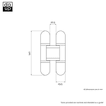 Bacau - Brushed Gold Concealed Hinge - Architectural Hardware - Brushed Gold Concealed Hinge