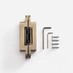 Bacau - Brushed Gold Concealed Hinge - Architectural Hardware - Brushed Gold Concealed Hinge