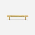 Ekati - Knurled Brushed Brass Handle - Architectural Hardware - Knurled Brushed Brass
