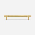 Ekati - Knurled Brushed Brass Handle - Architectural Hardware - Knurled Brushed Brass