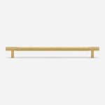 Ekati - Knurled Brushed Brass Handle - Architectural Hardware - Knurled Brushed Brass
