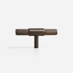 Ekati - Knurled Antique Bronze Brass Pull - Architectural Hardware - Knurled Antique Bronze Brass