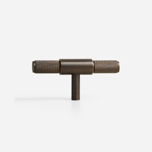Ekati - Knurled Antique Bronze Brass Pull - Architectural Hardware - Knurled Antique Bronze Brass
