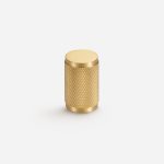 Ekati - Knurled Brushed Brass Knob - Architectural Hardware - Knurled Brushed Brass Knob