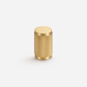 Ekati - Knurled Brushed Brass Knob - Architectural Hardware - Knurled Brushed Brass Knob
