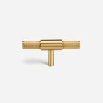 Ekati - Knurled Antique Bronze Brass Pull - Architectural Hardware - Knurled Antique Bronze Brass