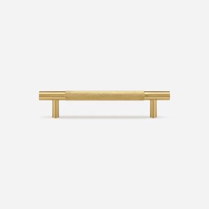 Ekati - Knurled Matte Black Brass Handle - Architectural Hardware - Knurled Matte Black Brass