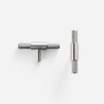 Ekati - Knurled Brushed Brass Knob - Architectural Hardware - Knurled Brushed Brass Knob