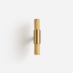 Ekati - Knurled Brushed Brass Knob - Architectural Hardware - Knurled Brushed Brass Knob