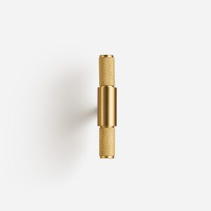 Ekati - Knurled Brushed Brass Knob - Architectural Hardware - Knurled Brushed Brass Knob