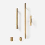 Ekati - Knurled Brushed Brass Knob - Architectural Hardware - Knurled Brushed Brass Knob