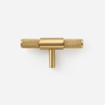 Ekati - Knurled Brushed Brass Knob - Architectural Hardware - Knurled Brushed Brass Knob