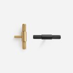Ekati - Knurled Brushed Brass Knob - Architectural Hardware - Knurled Brushed Brass Knob