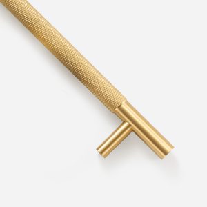 Ekati - Knurled Brushed Brass Knob - Architectural Hardware - Knurled Brushed Brass Knob
