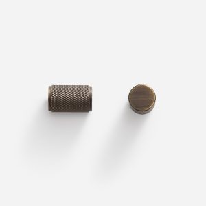 Ekati - Knurled Brushed Brass Knob - Architectural Hardware - Knurled Brushed Brass Knob