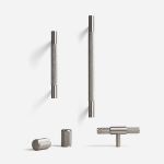 Ekati - Knurled Brushed Brass Knob - Architectural Hardware - Knurled Brushed Brass Knob