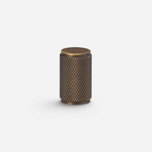 Ekati - Knurled Brushed Brass Knob - Architectural Hardware - Knurled Brushed Brass Knob