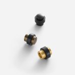 Iba - Matte Brass Door Stop - Architectural Hardware - Matte Brass Door Stop