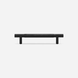 Ekati - Knurled Matte Black Brass Handle - Architectural Hardware - Knurled Matte Black Brass