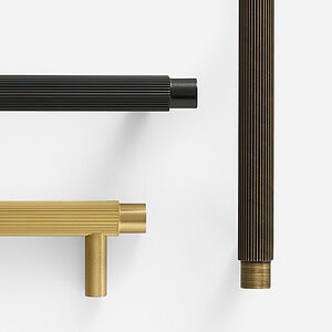 Orapa - Matte Black Brass Linear Pull - Architectural Hardware - matte black brass