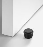 Uji - Matte Black Brass Door Stop - Architectural Hardware - Matte Black Brass Door