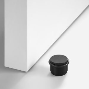 Uji - Matte Black Brass Door Stop - Architectural Hardware - Matte Black Brass Door