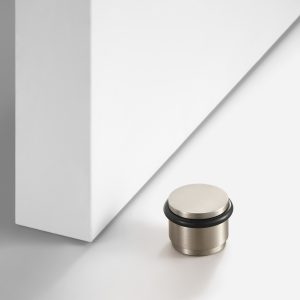 Uji - Brushed Nickel Brass Door Stop - Architectural Hardware - Brushed Nickel Brass Door Stop