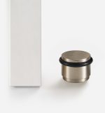 Uji - Brushed Nickel Brass Door Stop - Architectural Hardware - Brushed Nickel Brass Door Stop