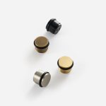 Uji - Brushed Nickel Brass Door Stop - Architectural Hardware - Brushed Nickel Brass Door Stop