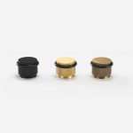 Vago - Knurled Matte Brass Door Stop - Architectural Hardware - Knurled Matte Brass Door Stop