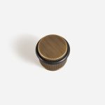Vago - Knurled Matte Brass Door Stop - Architectural Hardware - Knurled Matte Brass Door Stop