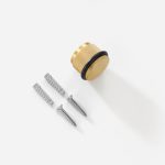 Vago - Knurled Matte Brass Door Stop - Architectural Hardware - Knurled Matte Brass Door Stop