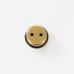 Vago - Knurled Matte Brass Door Stop - Architectural Hardware - Knurled Matte Brass Door Stop