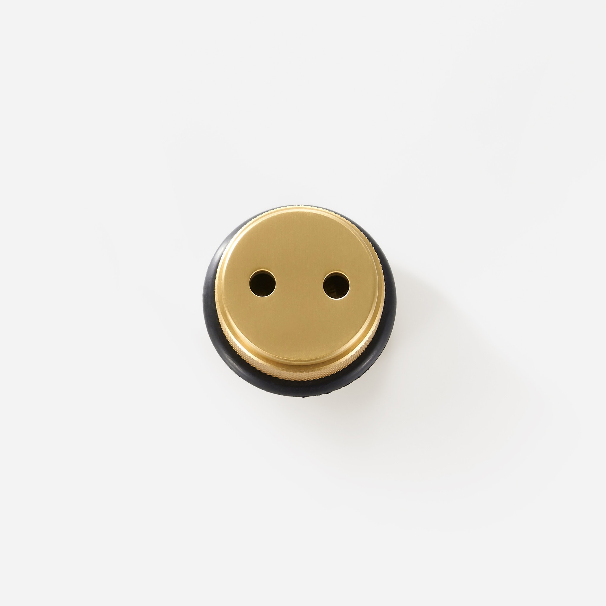 Vago - Knurled Matte Brass Door Stop - Architectural Hardware - Knurled Matte Brass Door Stop